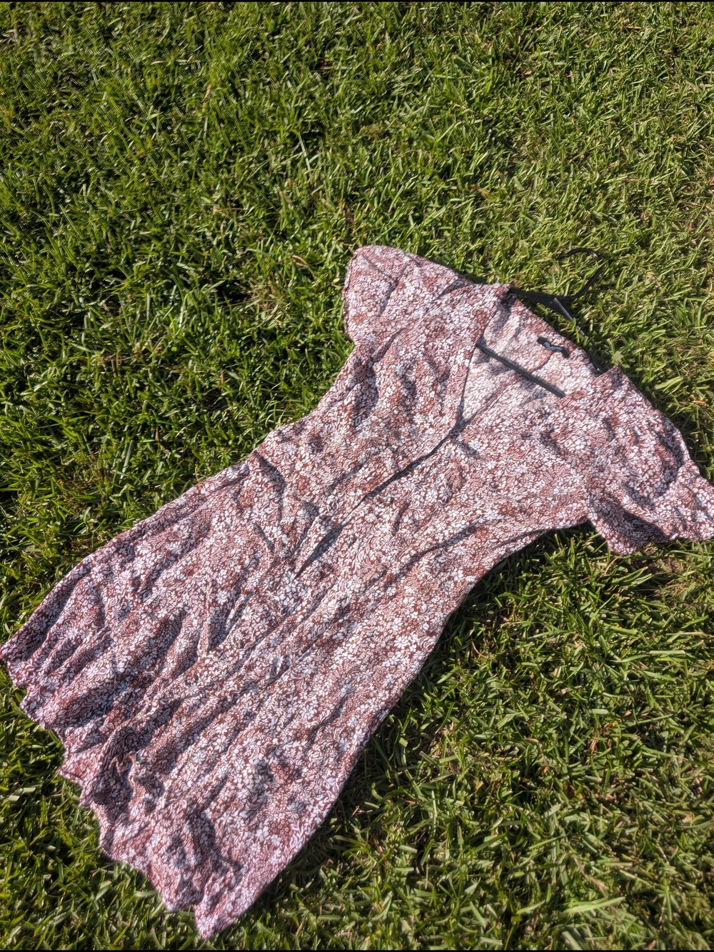 Madewell Maroon, Light Blue And White Floral Mini Dress